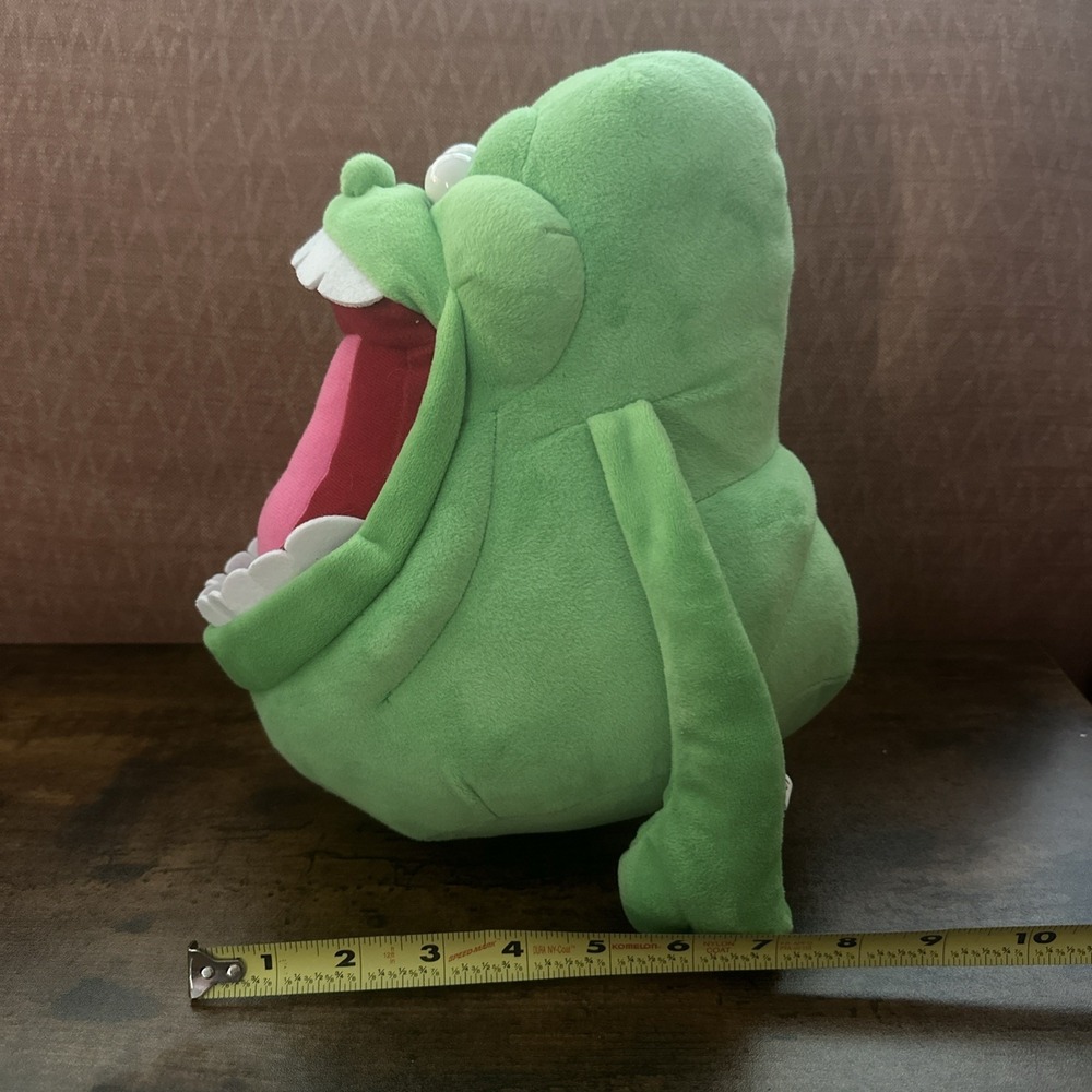 Ghostbusters Slimer Plush Green Ghost Big Mouth Tongue Stuffed Toy Funny Monster - Picture 2 of 6